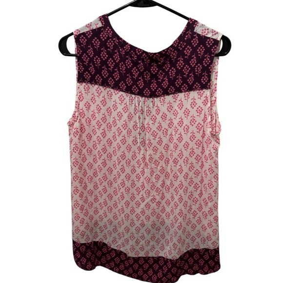 Boden Pink Mixed Print Sleeveless Blouse Size 8 - Picture 3 of 6